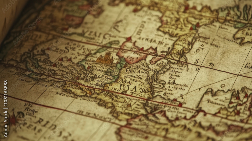 Fototapeta premium an old map. an ancient map. map of fabulous lands