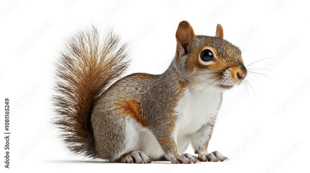 Obraz premium Squirrels isolated on a transparent or white background