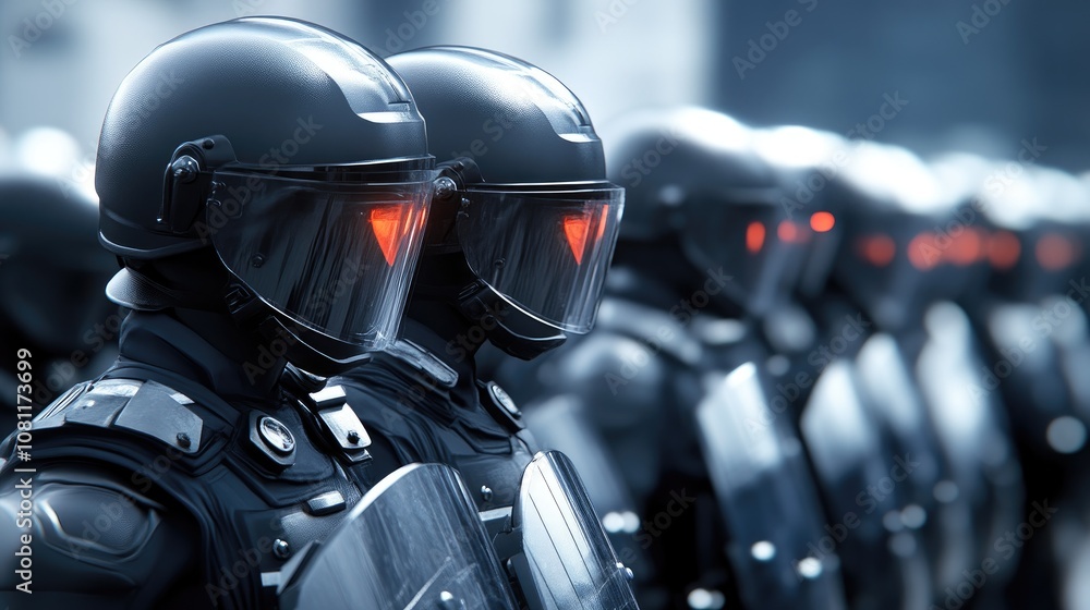 Security Forces at a Political Freedom Protest Security Forces at a Political Freedom Protest