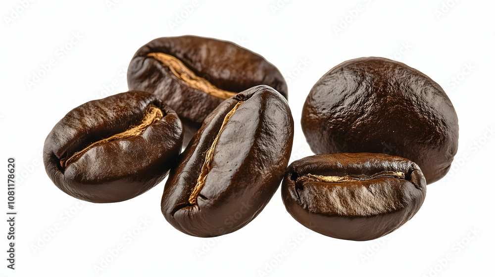 Roasted Coffee Beans Close-Up, caffeine, aroma, dark roast, macro, food