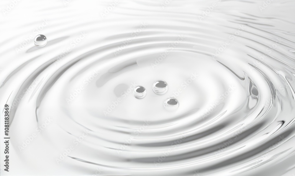 Mesmerizing Bubble Ripple Patterns in Minimalist on White Background Mesmerizing Bubble Ripple Patterns in Minimalist on White Background