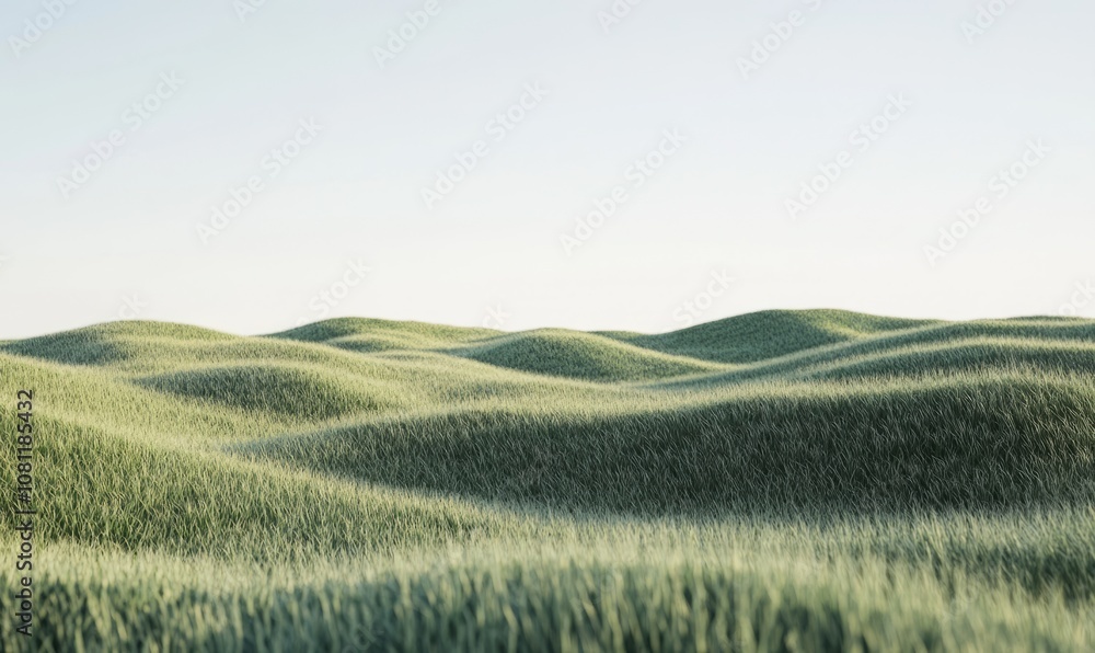 Obraz premium Minimal grass landscape