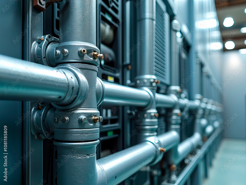 High detail view of a commercial air conditioning system High detail view of a commercial air conditioning system
