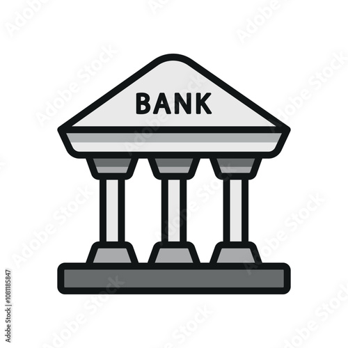 Bank building icon vector design templates simple and modern