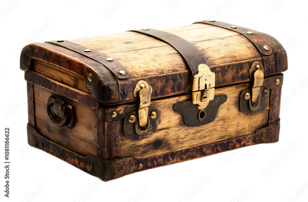 treasure box isolated on white background treasure box isolated on white background