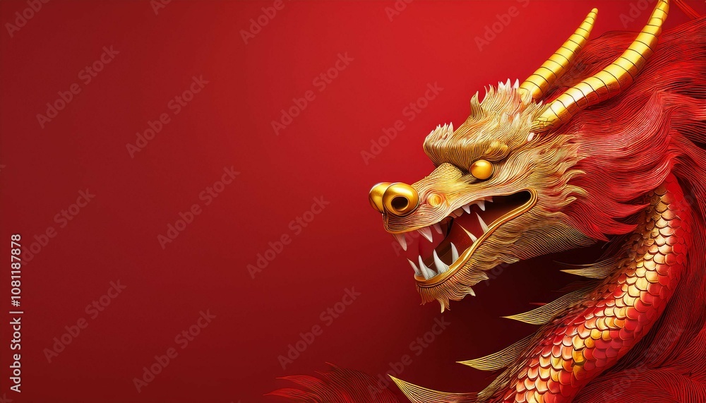 Obraz premium chinese dragon statue