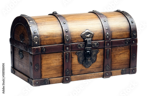 treasure chest isolate on white background 