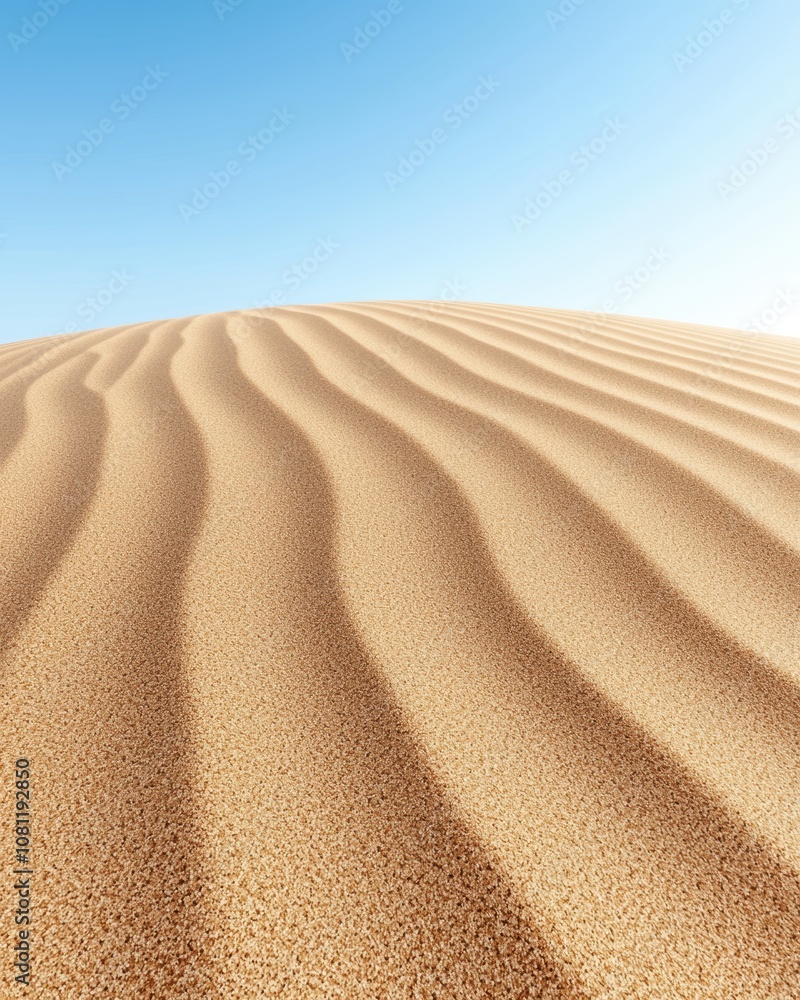 Serene desert landscape with undulating sand dunes Serene desert landscape with undulating sand dunes