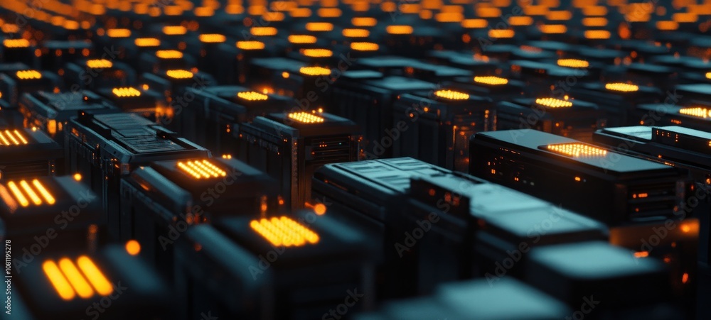 Obraz premium Abstract Futuristic Grid