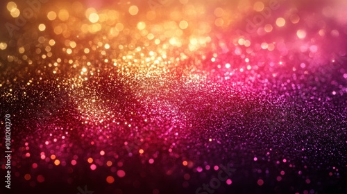 Shimmering Sparkle: Pink and Gold Glitter Background 