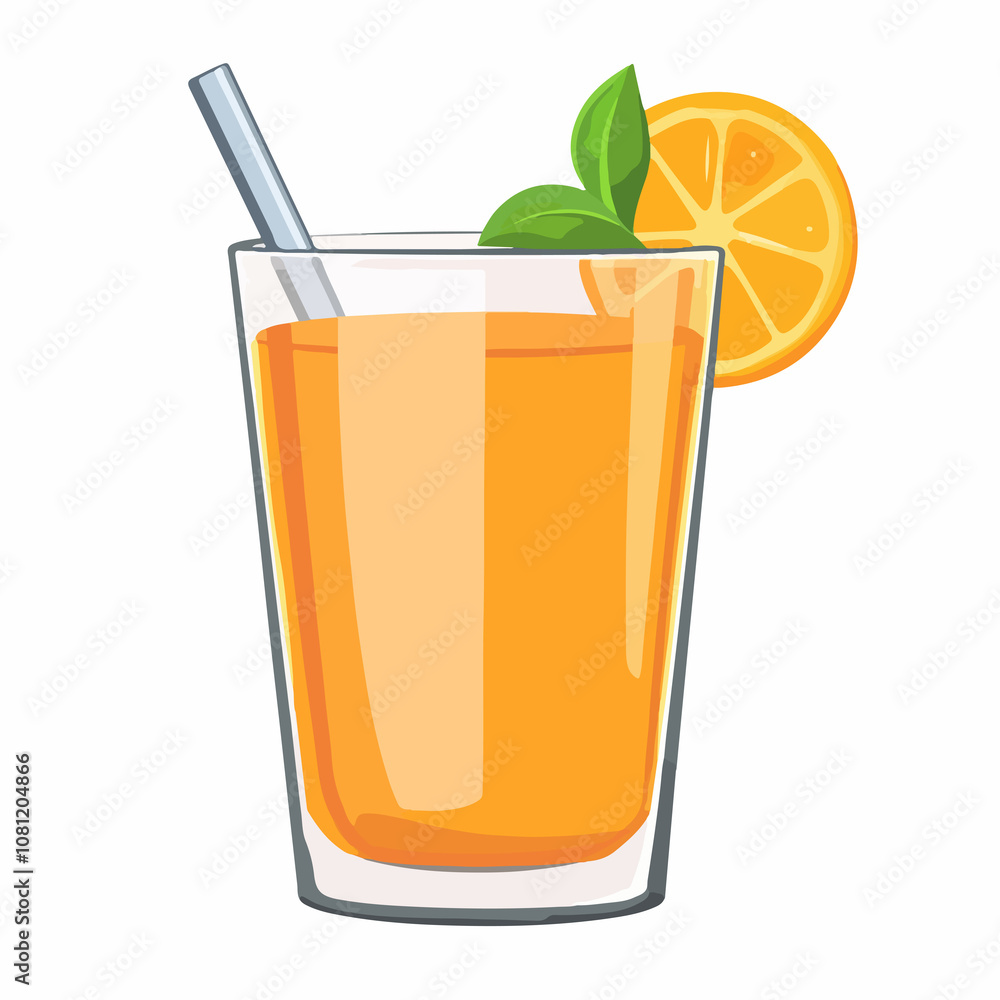 Juice in Glass Cup Icon Vector Illustration Juice in Glass Cup Icon Vector Illustration