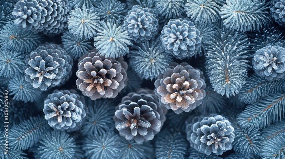 Winter Wonderland Pine Cones: A serene, wintery scene of blue pine cones and branches, their intricate textures capturing the beauty of the season. Winter Wonderland Pine Cones: A serene, wintery scene of blue pine cones and branches, their intricate textures capturing the beauty of the season.