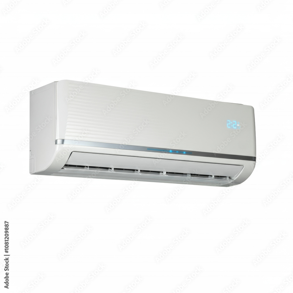 Modern wall-mounted air conditioner with digital display Modern wall-mounted air conditioner with digital display