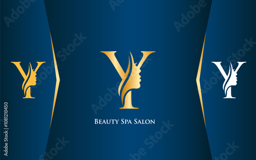 Letter Y Beauty Spa and Salon Logo Luxury Color