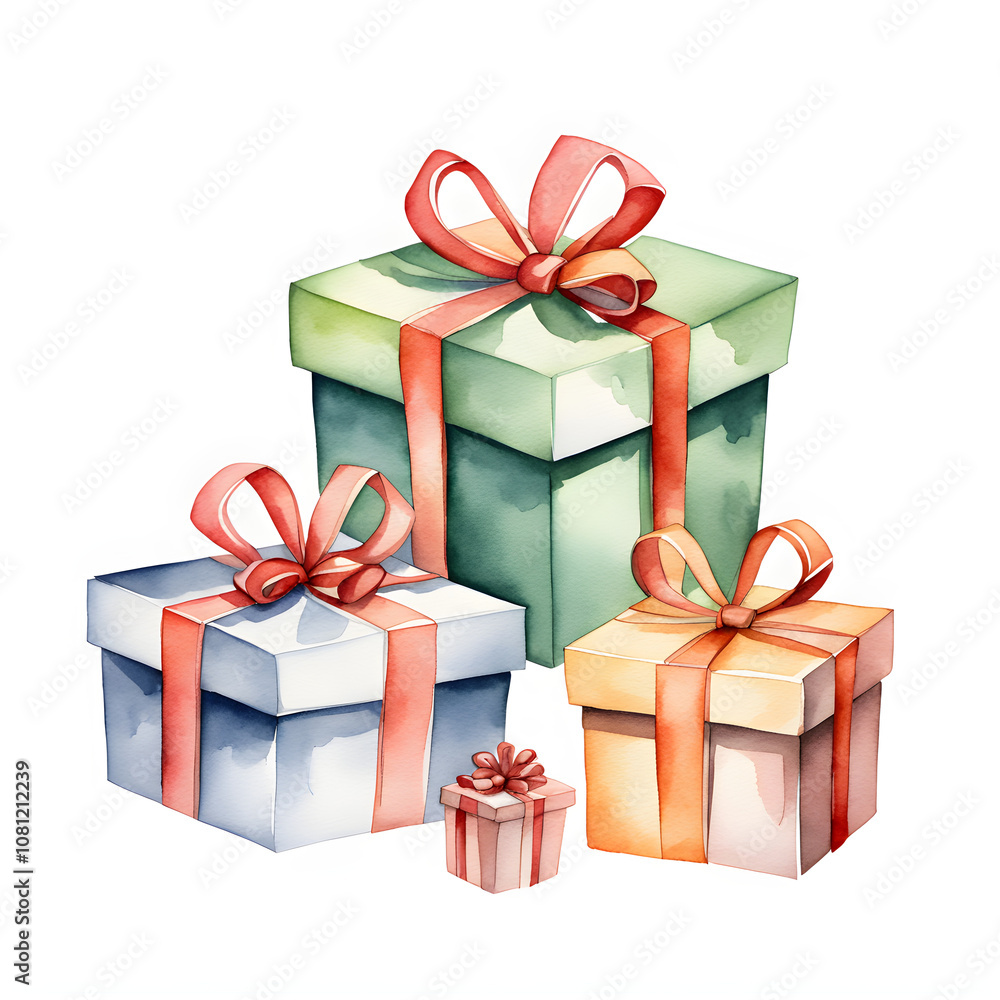 Fototapeta premium gift boxes isolated on white