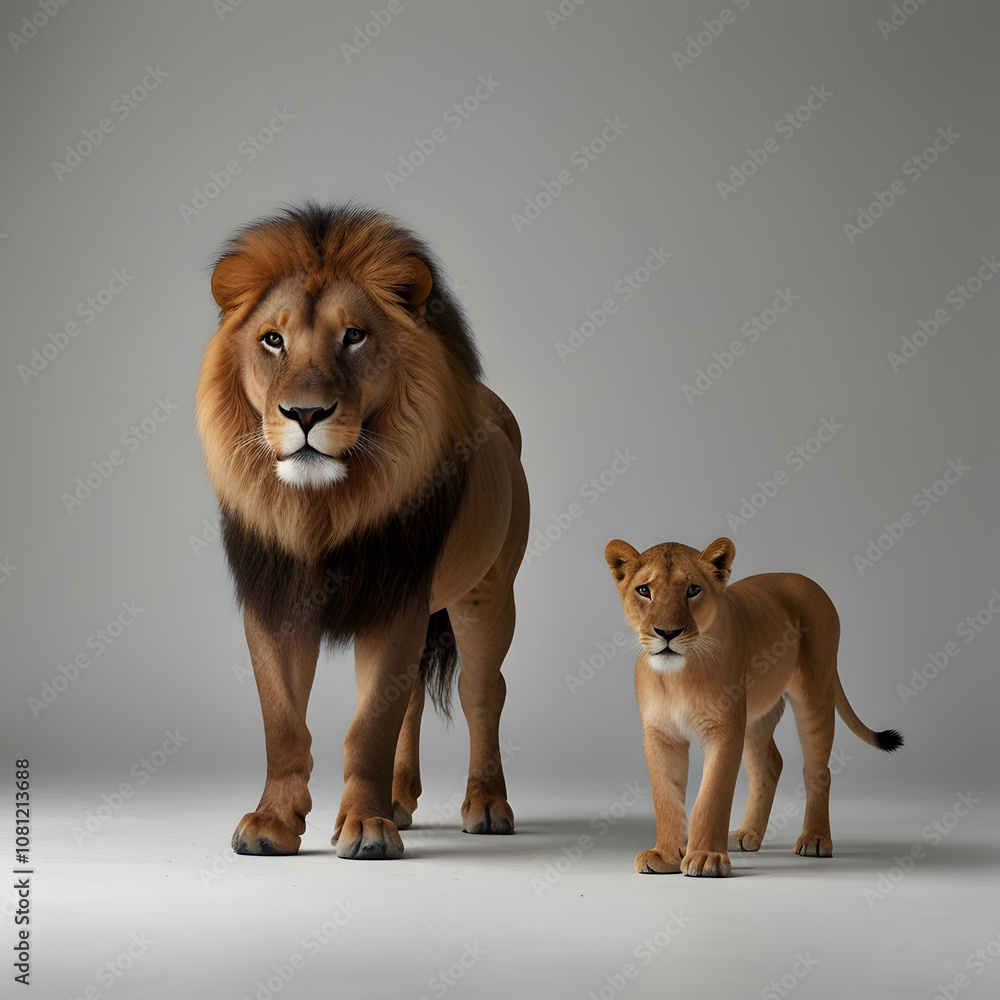 Obraz premium horse and lion