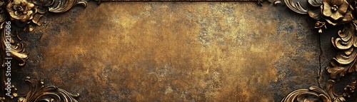 Wallpaper Mural Elegant vintage frame decorative art antique style golden texture aesthetic design classic concept Torontodigital.ca