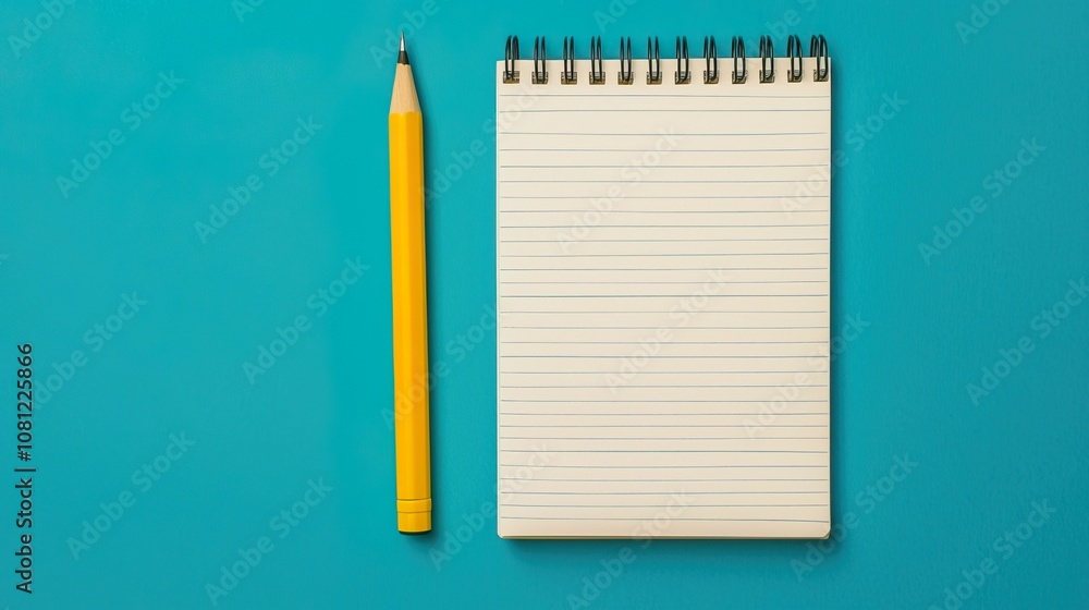 Feedback and evaluation concept. Blank Notepad and Pencil for Creative Ideas Feedback and evaluation concept. Blank Notepad and Pencil for Creative Ideas