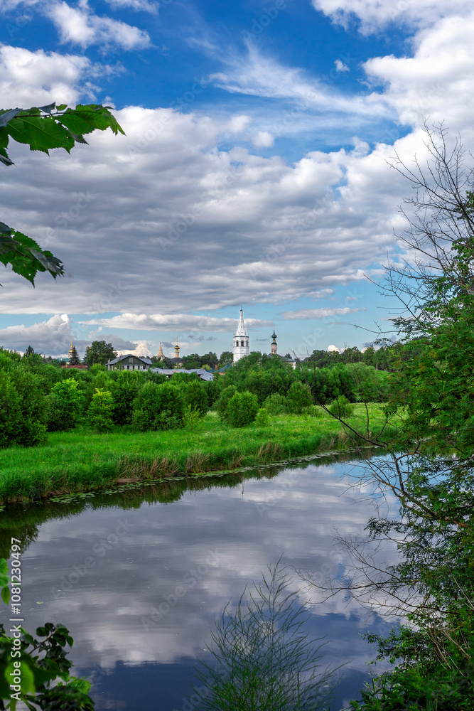 Suzdal, Russia, Golden Ring - Nikolskaya Church - Beautiful view of the old Russian Orthodox Church Suzdal, Russia, Golden Ring - Nikolskaya Church - Beautiful view of the old Russian Orthodox Church
