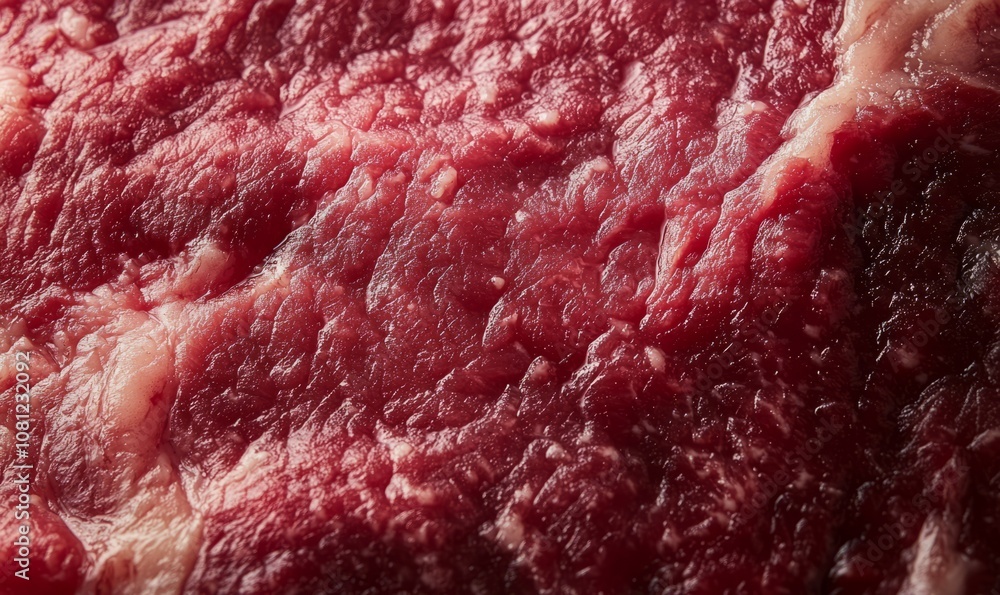 Texture of wagyu beef striploin steak up close Texture of wagyu beef striploin steak up close