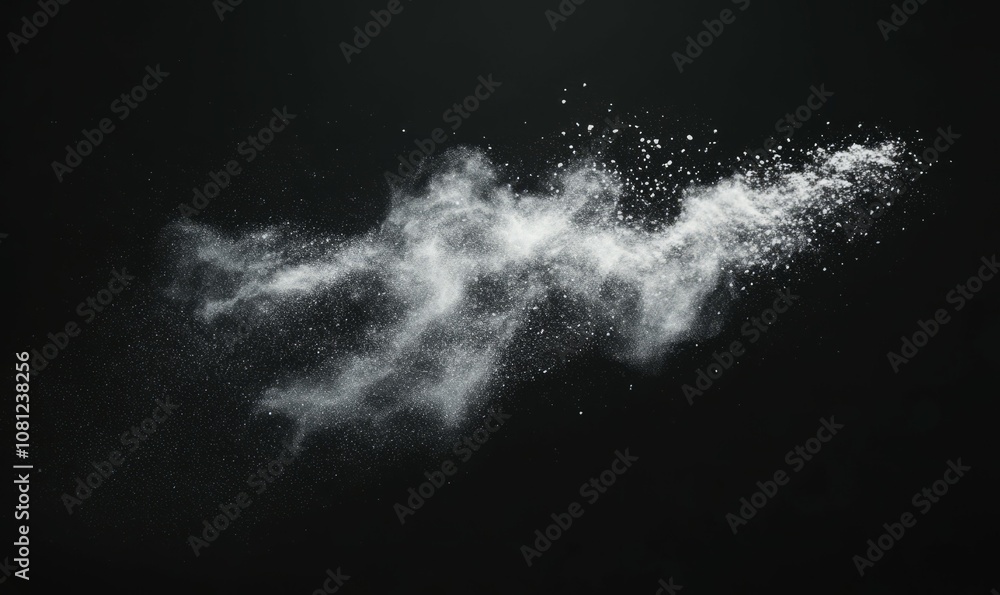 White dust and scratches on black background - layer for photo editor. Horizontal photography with copy space; high resolution White dust and scratches on black background - layer for photo editor. Horizontal photography with copy space; high resolution