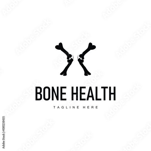 Bone Logo, Bone Care Health Design, Simple Symbol Template Illustration