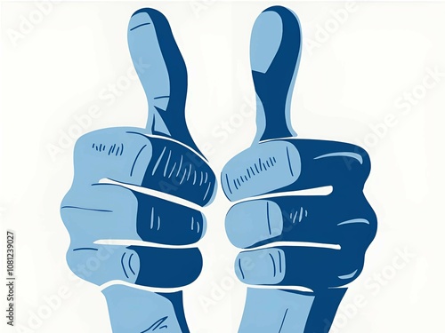 thumbs up sign concept image 