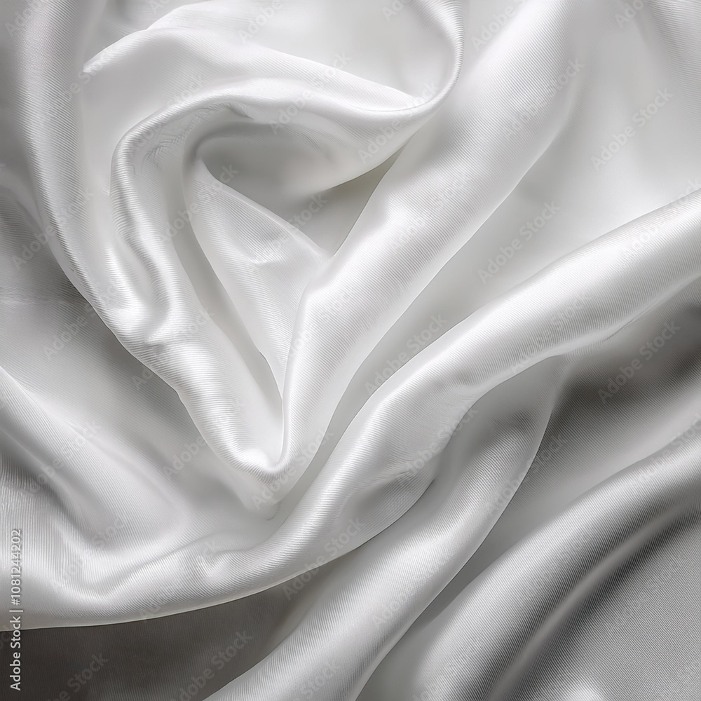 Obraz premium abstract background of white luxurious fabric or liquid waves or wavy folds of silk grunge texture of satin velvet material