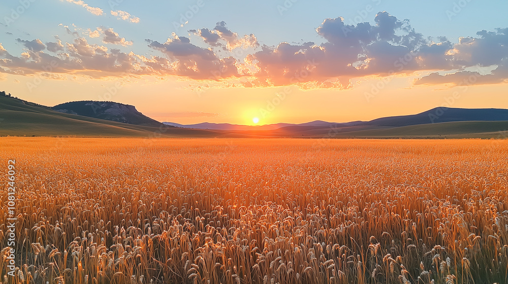 Golden wheat field under a bright summer sky with fluffy clouds, symbolizing agriculture.
Golden wheat field under a bright summer sky with fluffy clouds, symbolizing agriculture.
