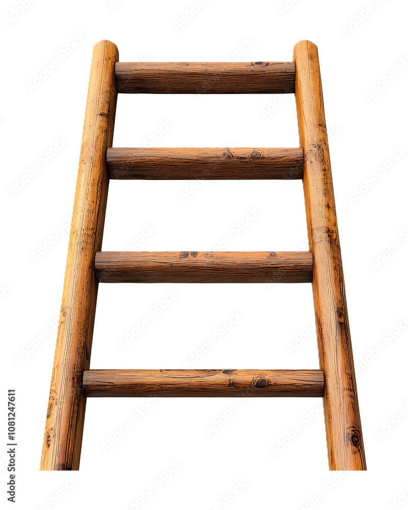Wall ladder isolated on a transparent background Wall ladder isolated on a transparent background