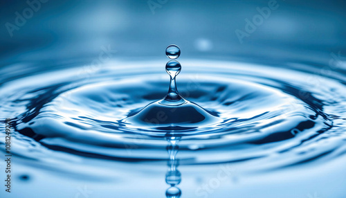 A shot of a drop of water, with spreading waves, symbolizing the influence of one person on the world.