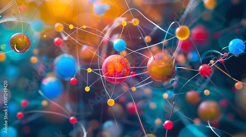 Vibrant visualization of quarks within a proton showcasing their color charge interactions and dynamics