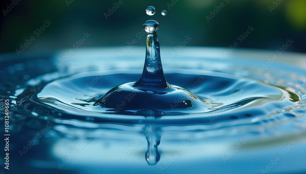 A drop of water creating ripples, symbolizing the influence of one person on the world and the power of small actions to create change. A drop of water creating ripples, symbolizing the influence of one person on the world and the power of small actions to create change.