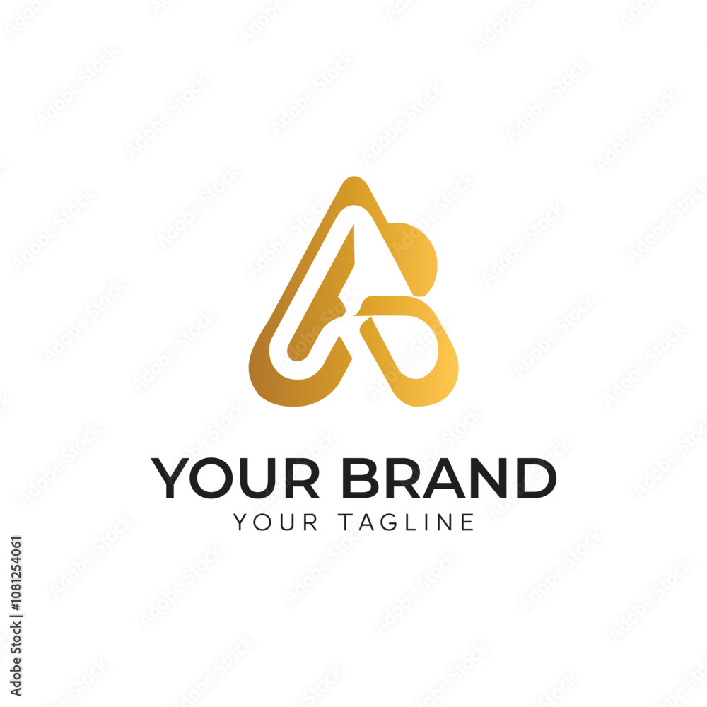 Creative and elegant letter ab logo design template Creative and elegant letter ab logo design template