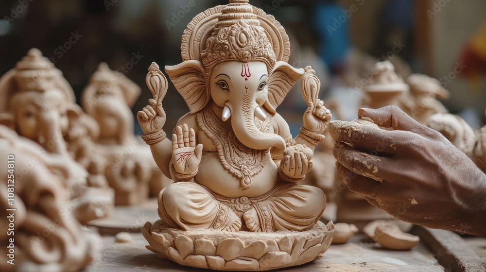 Ganesh Statue Being Made Ganesh Statue Being Made