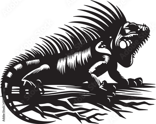 Meerkat Silhouette Vector Art on White Background - Alert Desert Animal Icon Design

