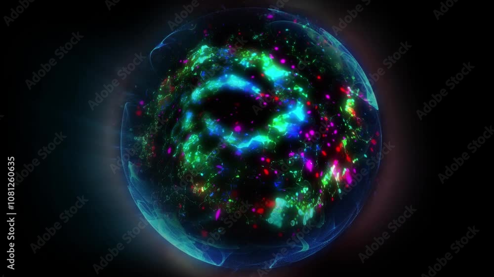 energy sector.Futuristic magical plasma circle glows in space.
energy sector.Futuristic magical plasma circle glows in space.