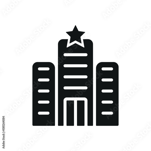 Hotel building icon vector design templates modern and simple