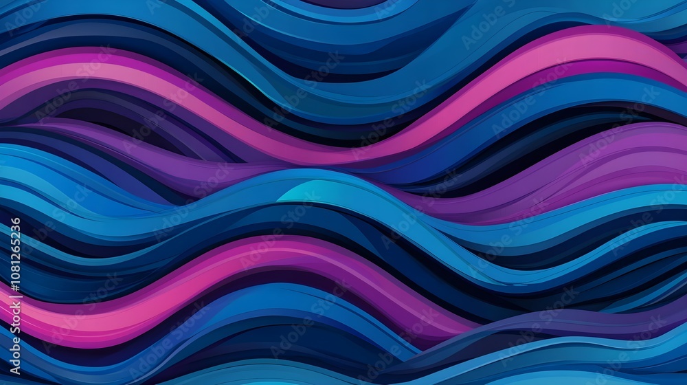 Abstract Blue and Pink Waves Abstract Blue and Pink Waves