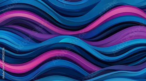 Abstract Blue and Pink Waves