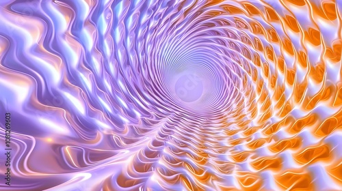 Abstract Purple and Orange Swirls