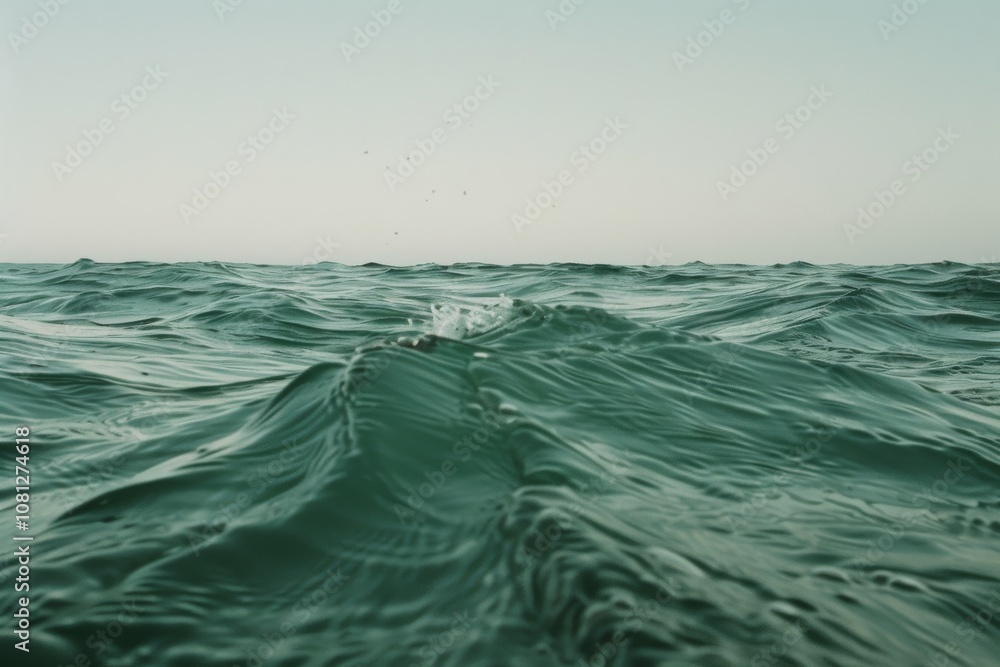 Ocean waves ripple gently under a soft, overcast sky, capturing the profound calm and endless expanse of the open sea horizon. Ocean waves ripple gently under a soft, overcast sky, capturing the profound calm and endless expanse of the open sea horizon.