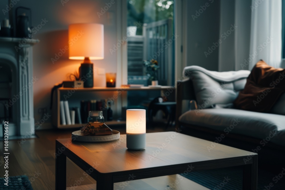 A cozy living room, softly lit by lamps, features comfortable seating and a coffee table centerpiece, radiating warmth and inviting relaxation. A cozy living room, softly lit by lamps, features comfortable seating and a coffee table centerpiece, radiating warmth and inviting relaxation.