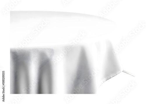 white tablecloth isolated on white background photo