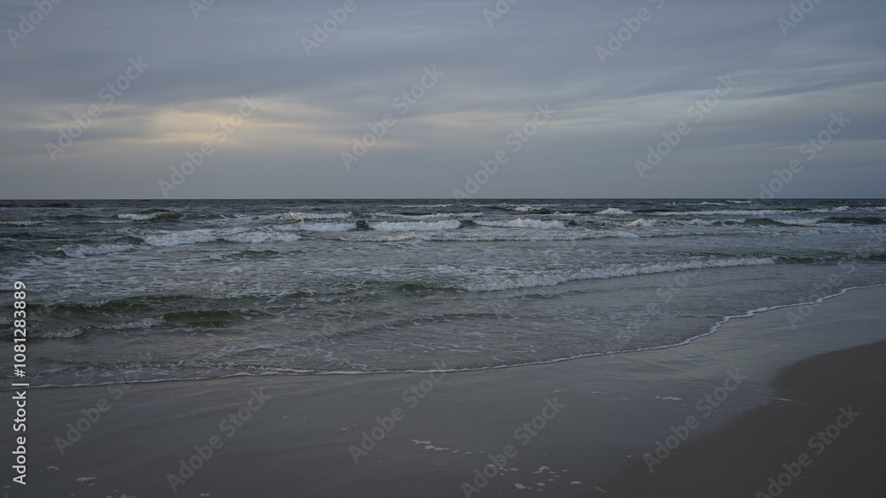Sunset on the beach by the sea Sunset on the beach by the sea