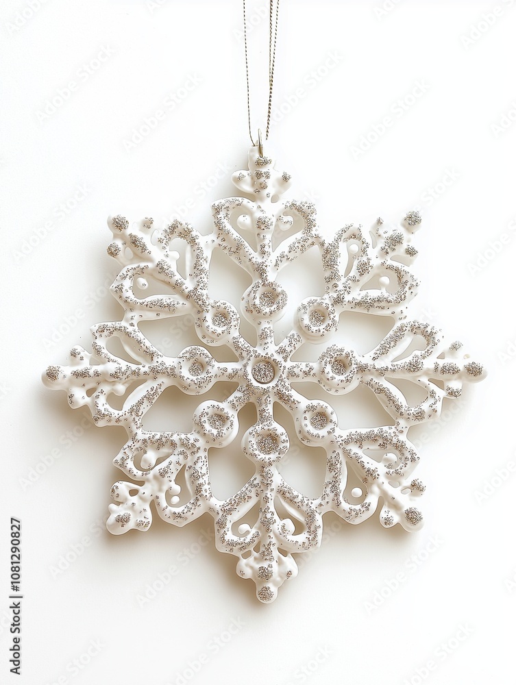 Create an elegant winter atmosphere with a stunning decorative snowflake ornament Create an elegant winter atmosphere with a stunning decorative snowflake ornament