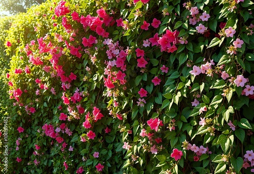 Wallpaper Mural Enchanting Floral Wall in a Lush Garden Setting Torontodigital.ca