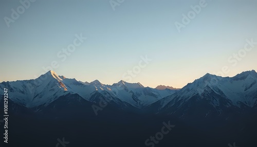 Majestic Sunrise Over Mountain Range