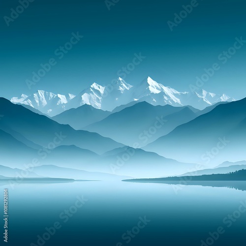 Wallpaper Mural Serene Mountain Range at Sunrise Torontodigital.ca