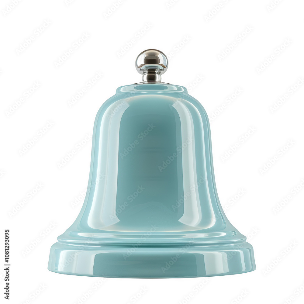 Standing frosted bell ringing loudly within a serene environment during the early morning Standing frosted bell ringing loudly within a serene environment during the early morning